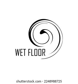 wet floor sign on white background