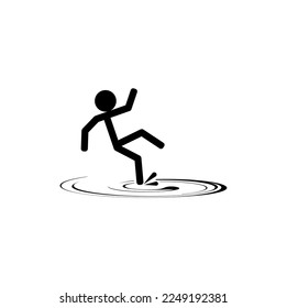 wet floor sign on white background