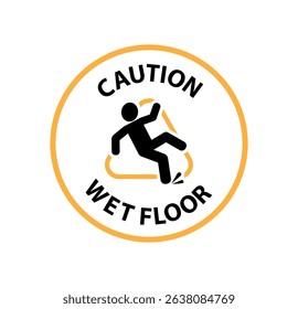 wet floor sign on white background