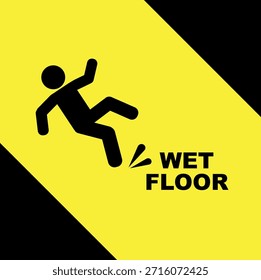 Muestra de piso mojado sobre fondo blanco