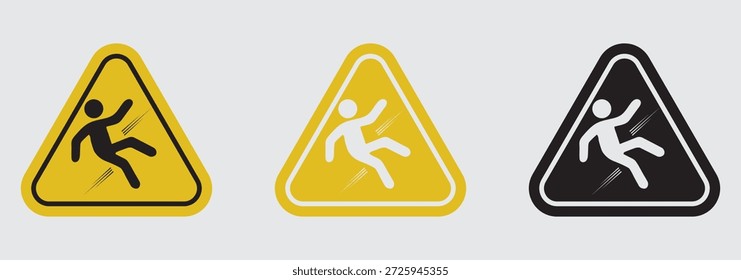 Packung mit nassem Bodenschild. Warnungszeichen abstecken. Illustration von Gliederungssymbolen. Gleiten Bodensymbole oder Logo-Design einzelne Zeichen Symbol Vektorgrafik . 