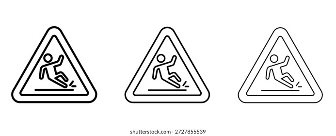 Wet floor sign pack. vector glyph flat icons