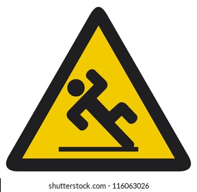 wet floor sign (slippery warning symbol)