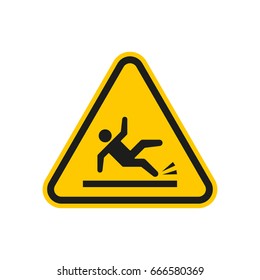 Wet floor sign. Vector