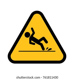 Wet floor sign. Vector.