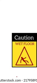 Wet floor sign vector, cand be download as your yellow sign product, 