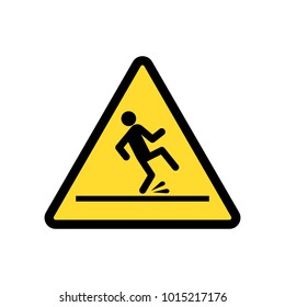 Wet floor sign vector icon.