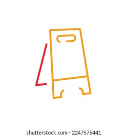 signo de pie húmedo símbolo de advertencia de deslizamiento