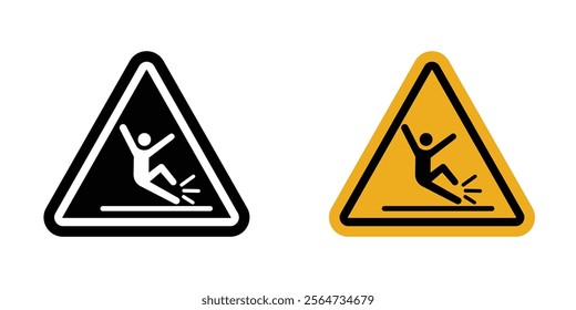 Wet floor sign vectors in flat syle