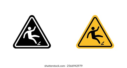 Wet Floor signs. vector signs set