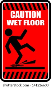 Wet Floor, sticker
