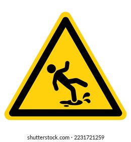 Wet Floor Symbol Sign, Vector Illustration, Isolate On White Background Label .EPS10