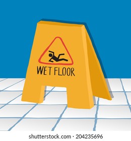 Wet Floor Warning Sign 