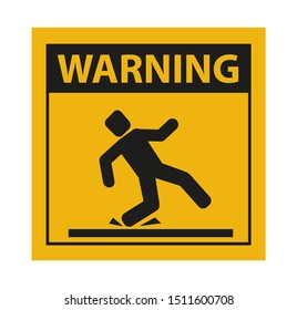 Signo de advertencia del piso húmedo. Icono del vector