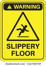 wet floor warning sign vector