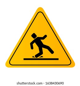 Wet Floor Warning Sign Vector Icon Stock Vector (Royalty Free ...