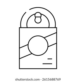 wet food for adult dog line icon vector. wet food for adult dog sign. isolated contour symbol black illustration