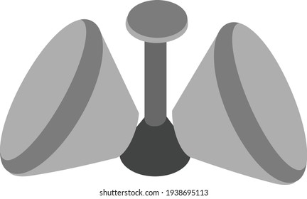 wet grinder stone used in kitchen vector illustration