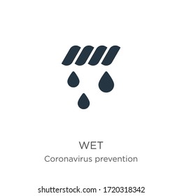 Wet icon vector. Trendy flat wet icon from Coronavirus Prevention collection isolated on white background. Vector illustration can be used for web and mobile graphic design, logo, eps10