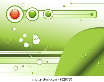 wet leaf corner on abstract background. vector illustration