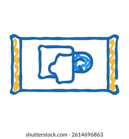 wet napkins allergen doodle icon sketch vector. wet napkins allergen sign. isolated symbol illustration