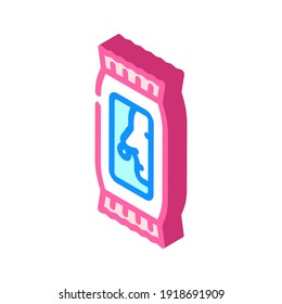 vectores de iconos isométricos con servilletas húmedas. signo de las servilletas mojadas. ilustración de símbolo aislado