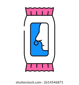 wet napkins line icon vector. wet napkins sign. isolated symbol illustration