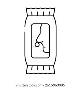 wet napkins line icon vector. wet napkins sign. isolated contour symbol black illustration