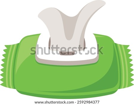 Wet napkins pack vector illustration