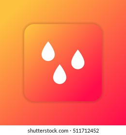 Wet orange bright app ui/ux Icon / Logo design
