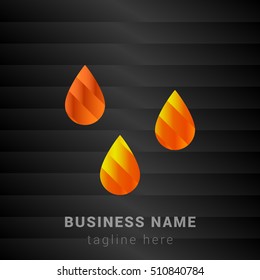 Wet Orange, Yellow and Black silk fashion premium icon / Logo