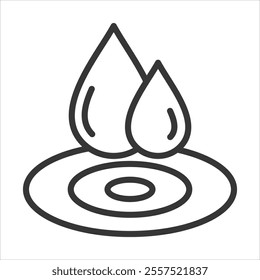 Wet Outline Icon Vector Illustration