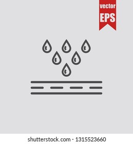 Wet road icon.Vector illustration.