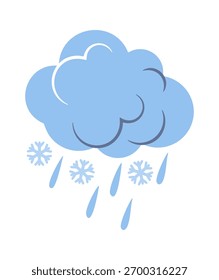 Nieve húmeda con elemento de lluvia