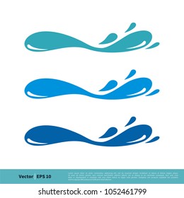 Wet Splash Water Icon Vector Logo Template Illustration Design. Vector EPS 10.