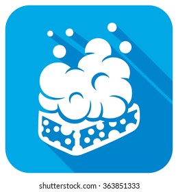 Wet Sponge With Foam Flat Icon