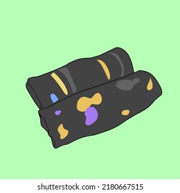 wet spring roll snacks vector image