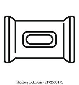 Wet tissue pack icon outline vector. Box paper. Wipe toilet