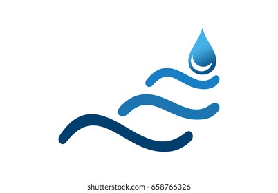 wet water liquid splash logo