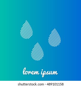 Wet White stroke fill with blue and green gradient background Icon / Logo Design