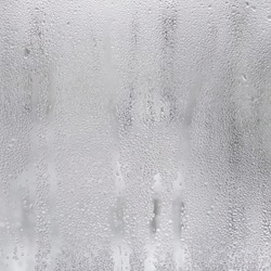 Wet Window Glass. Vector Background Image With Drops. View From Home On A Rainy Day.