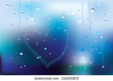 wet window love message background romantic rain raindrops