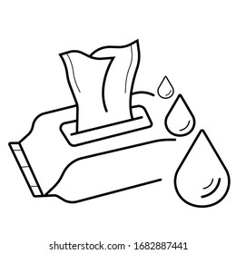 Wet wipe pack icon vector