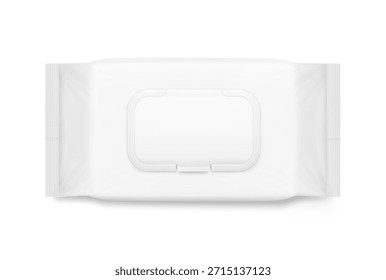 Molhado escoamento escoamento toalhetes mockup com aba realista. Ilustração vetorial isolada sobre fundo branco. Pode ser usado para o seu design, promoção, anúncio e etc. EPS10