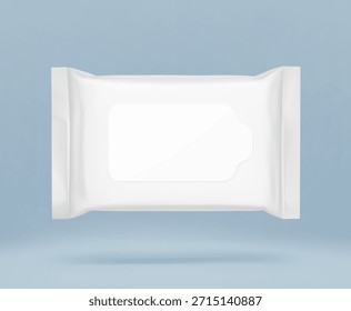 Molhado escoamento escoamento toalhetes mockup com aba realista. Ilustração vetorial no plano de fundo da cor. Pode ser usado para o seu design, promoção, anúncio e etc. EPS10