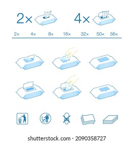 Juego de iconos de limpiaparabrisas húmedo. Ilustración vectorial aislada en fondo blanco. Fácil de usar para la presentación de su producto, diseño. EPS10.	