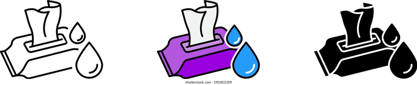 Wet wipes icon , vector