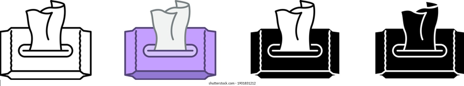 Wet wipes icon , vector