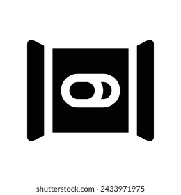 wet wipes icon. vector glyph icon for your website, mobile, presentation, and logo design.