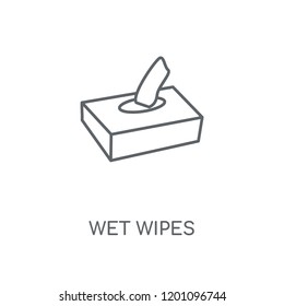 Wet Wipes linear icon. Wet Wipes concept stroke symbol design. Thin graphic elements vector illustration, outline pattern on a white background, eps 10.